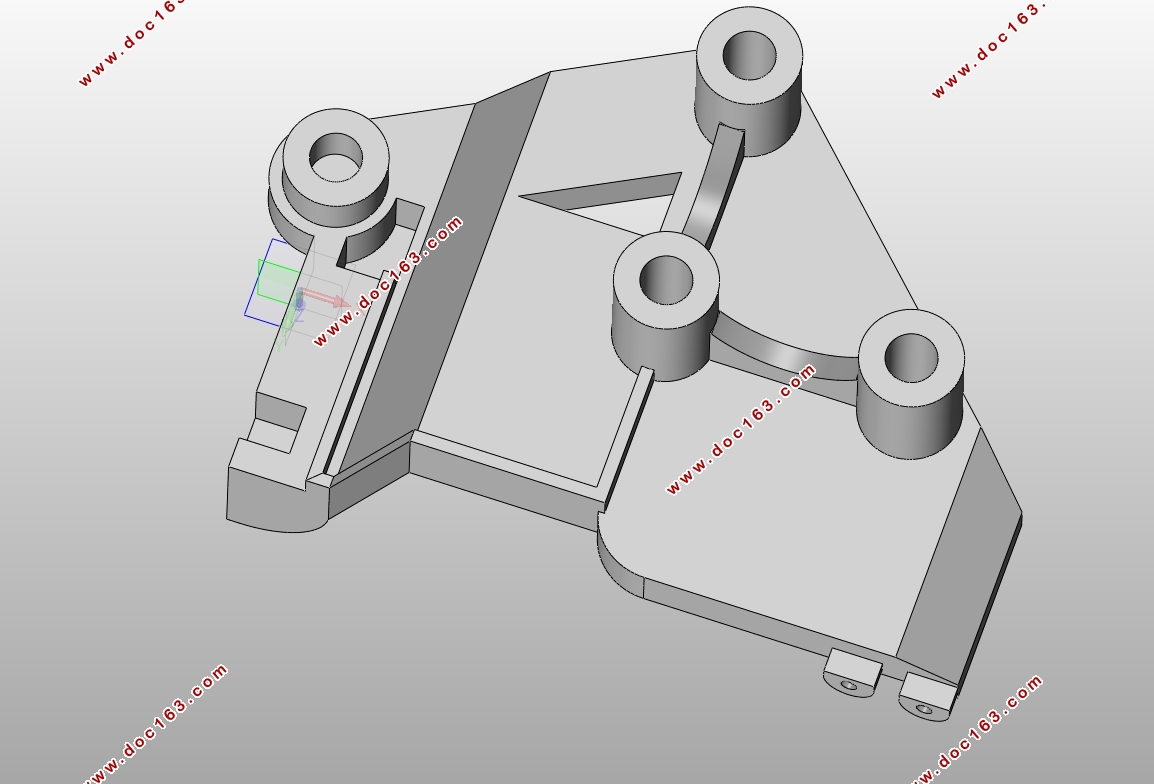 某汽车空调器支架注塑模具结构设计(含CAD零件装配图,SolidWorks三维图)