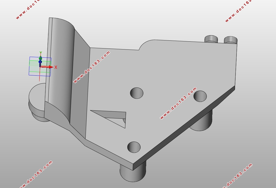 某汽车空调器支架注塑模具结构设计(含CAD零件装配图,SolidWorks三维图)