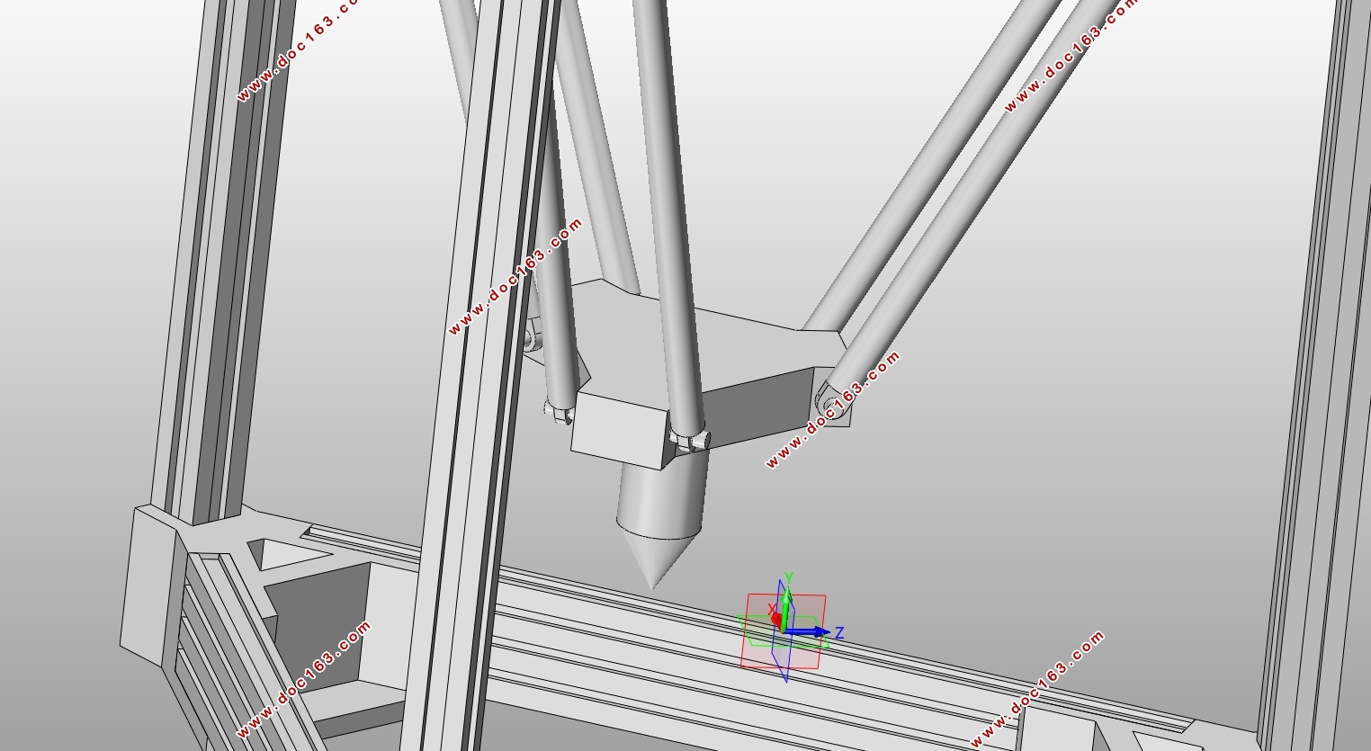 基于Delta结构的3D打印机虚拟样机设计及仿真(含SolidWorks三维图)