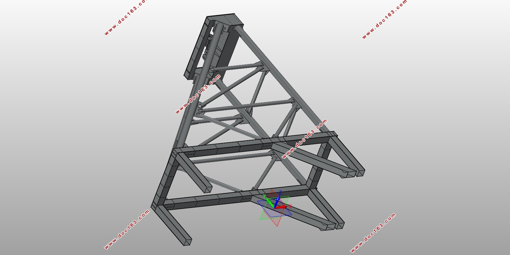 200T门座起重机总体及人字架结构设计(含CAD,SolidWorks三维图)